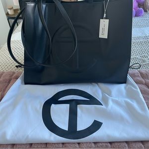 Telfar Large Black Shopping Bag